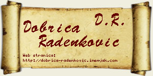 Dobrica Radenković vizit kartica